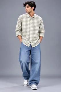 EGO LINEN CHECK SHIRT F/S 1