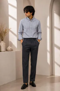 CAES LINEN STRIPES SHIRT 1