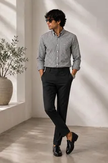 CAES LINEN STRIPES SHIRT 1