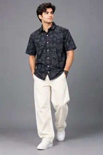 VOGUE LINEN PRINTED H/S SHIRT 1