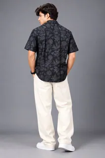 VOGUE LINEN PRINTED H/S SHIRT 2