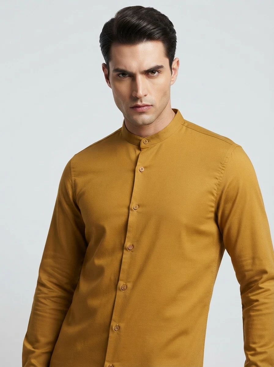 AUXOM SATIN PLAIN SHIRT F/S, image 3