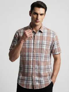 OXY POPCORN CHECK SHIRT F/S-M- BLUE&BLACK 1
