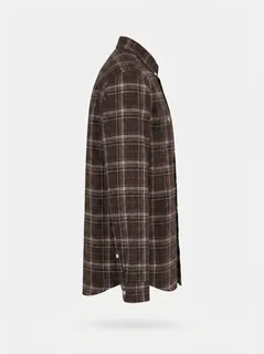 YELLOW OXFORD CHECK SHIRT F/S-2XL-WHITE&DARK BROWN 5