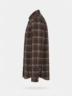 YELLOW OXFORD CHECK SHIRT F/S-2XL-WHITE&DARK BROWN 3