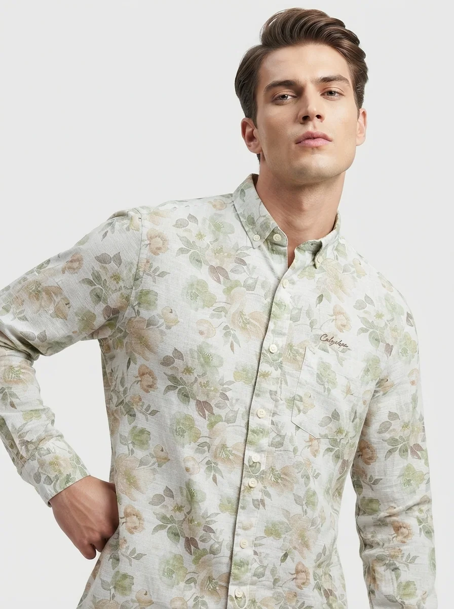 CALZADO LINEN PRINT SHIRT F/S