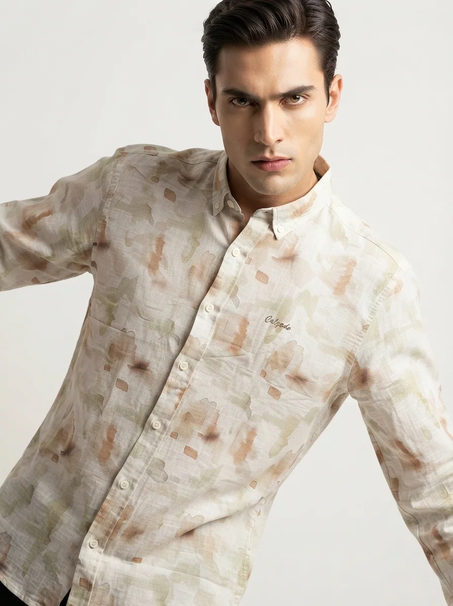 CALZADO LINEN PRINT SHIRT F/S