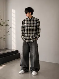GR2027 CALZADO OXFORD CHECKS SHIRT F/S M,L,XL,XXL 1