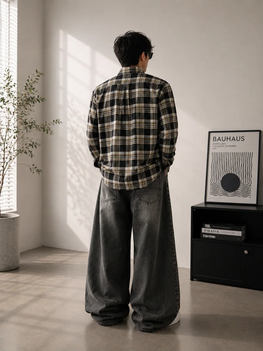 GR2027 CALZADO OXFORD CHECKS SHIRT F/S M,L,XL,XXL, image 2