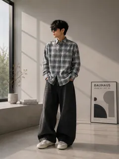 GR2006 CALZADO OXFORD CHECKS SHIRT F/S 1