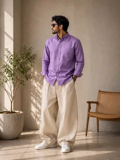 GR2058 CALZADO LINEN PLAIN SHIRT 1