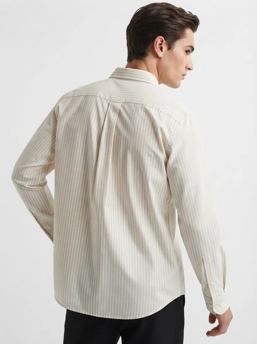 INGLISH IMP PLAIN SHIRT F/S-M-WHITE&PINK, image 2