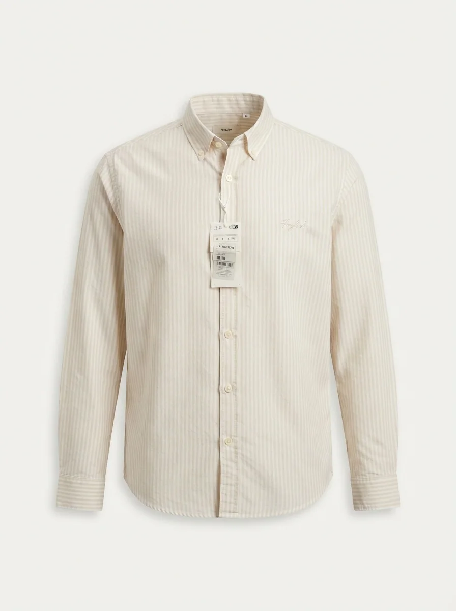 INGLISH IMP PLAIN SHIRT F/S-M-WHITE&PINK, image 3