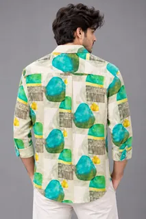 CAES LINEN PRINT SHIRT F/S 2