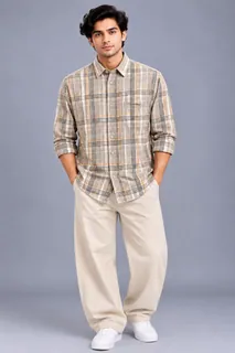 EGO POPCORN CHECKS SHIRT F/S 1