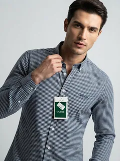 CALZADO OLD MONEY CHECKS SHIRT F/S 1