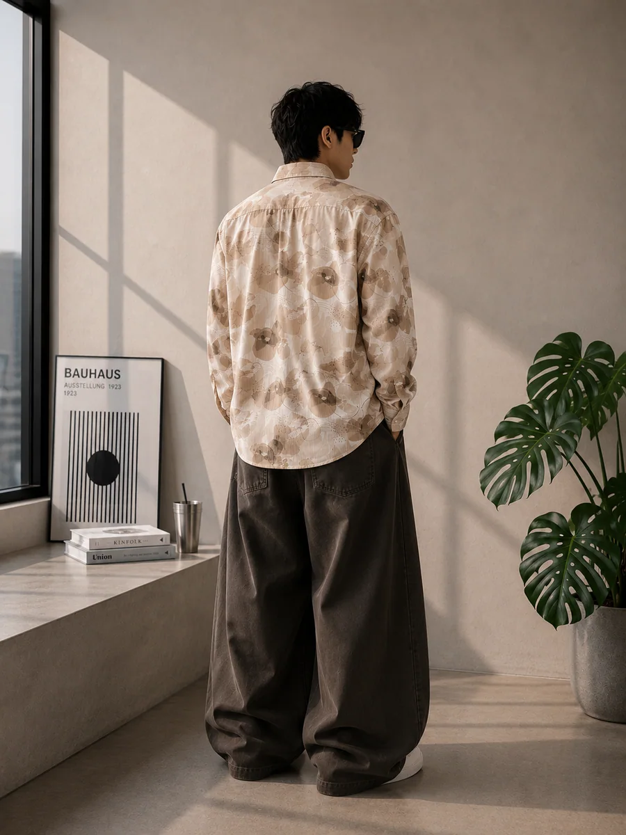 GR2014 CALZADO IMP PRINTED F/S SHIRT-M-GREY AND BLACK, image 2