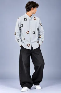 CLOFT LINEN EMB F/S 1