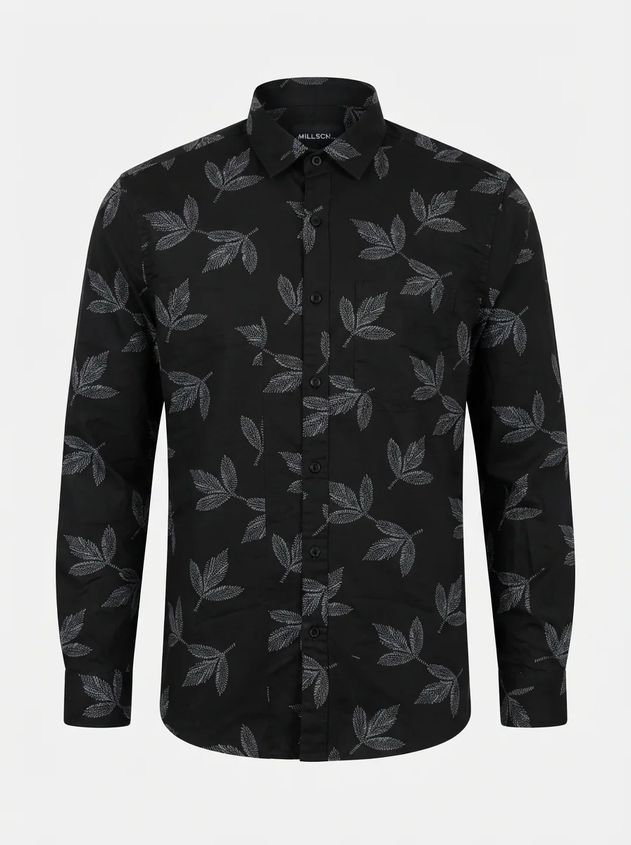 CARBON MILLSCHI SHIRT-XL-WHITE&OLIVE GREEN, image 3