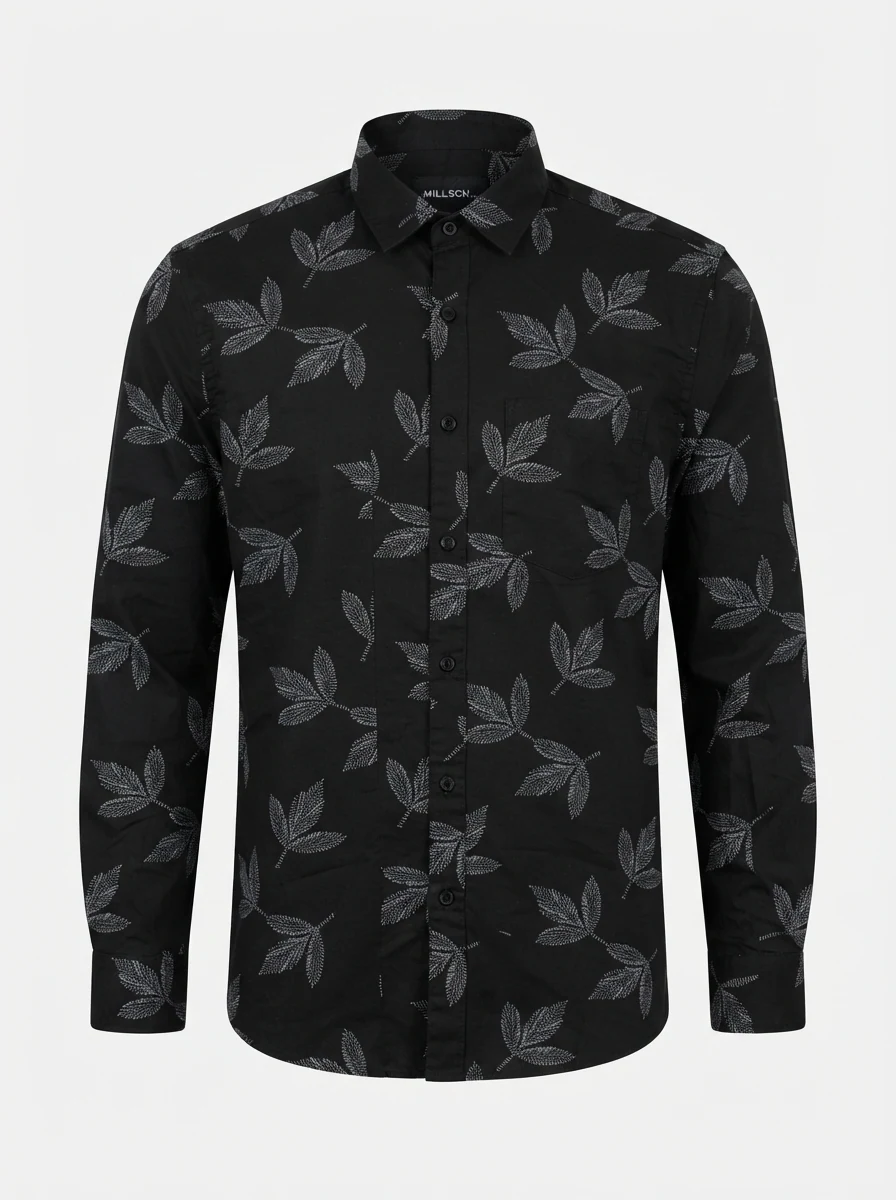 CARBON MILLSCHI SHIRT-XL-WHITE&OLIVE GREEN, image 3