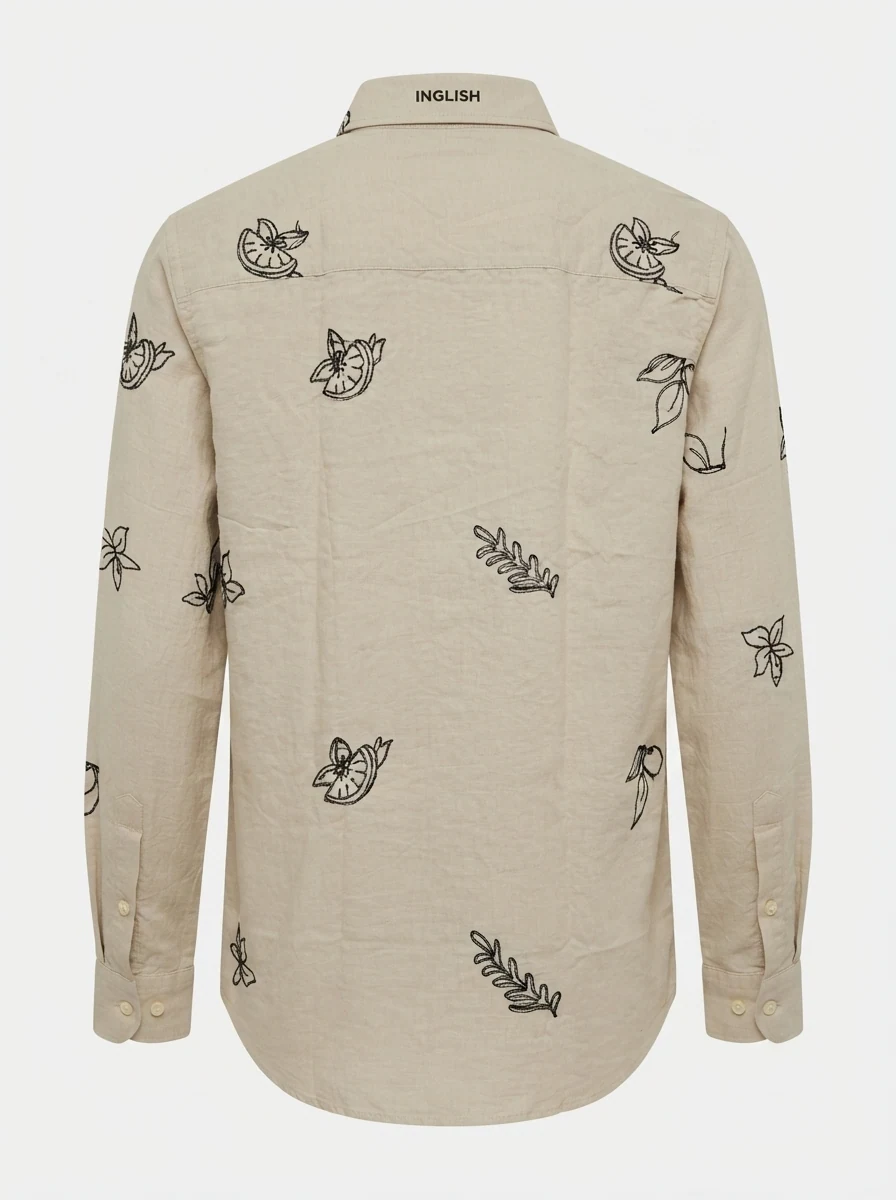 INGLISH EMBROIDERY SHIRT-XL-BLACK, image 4