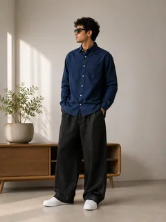 GR2059 CALZADO  OXFORD PLAIN SHIRT F/S 1