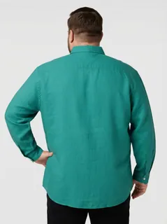 RED LINEN PLAIN SHIRT F/S 2