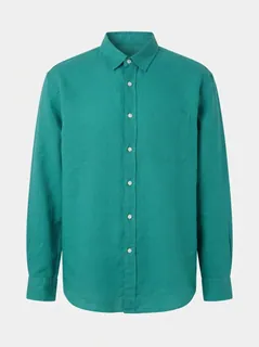 RED LINEN PLAIN SHIRT F/S 3