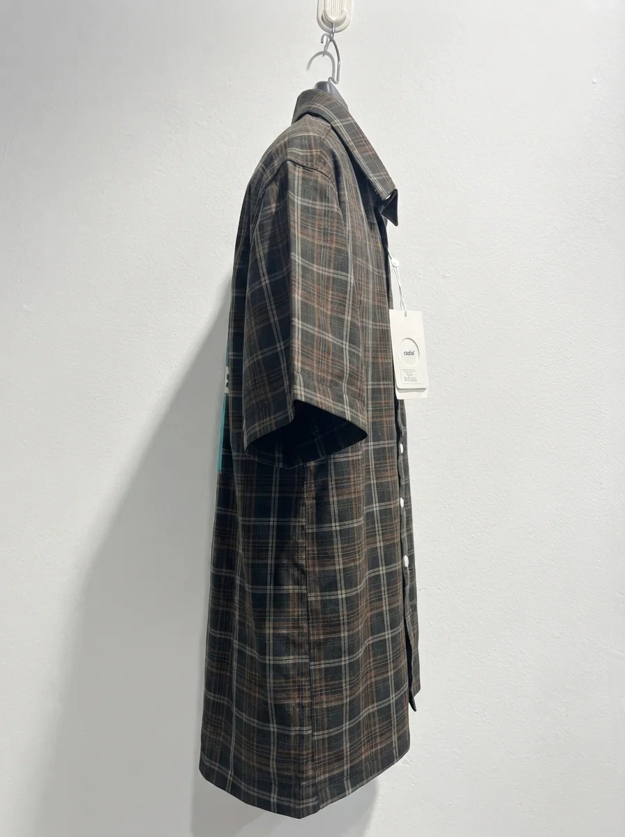 CADET POLYLYCRA BACK PRINT CHECK SHIRT F/S, image 5
