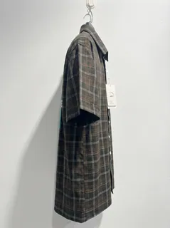 CADET POLYLYCRA BACK PRINT CHECK SHIRT F/S 5
