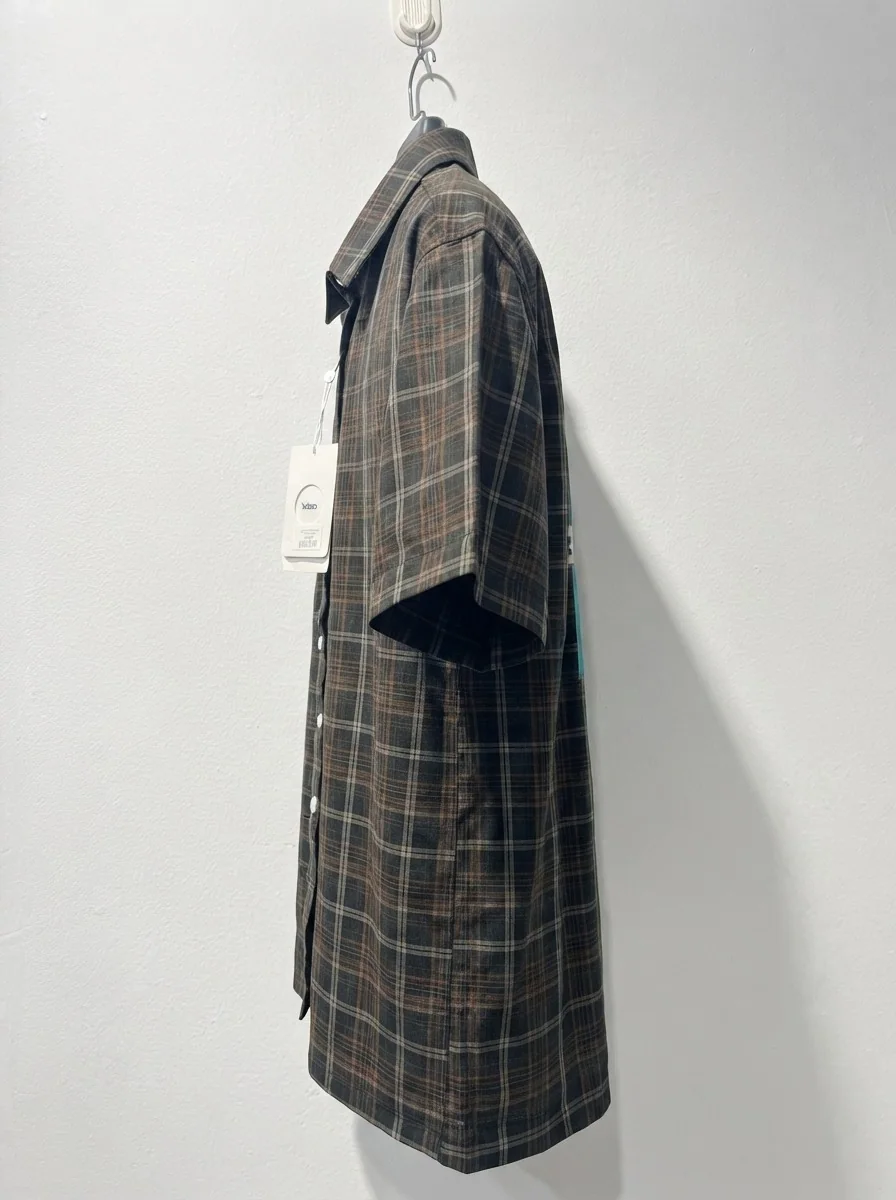 CADET POLYLYCRA BACK PRINT CHECK SHIRT F/S, image 6
