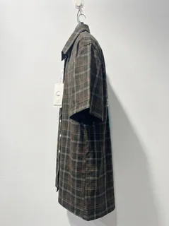 CADET POLYLYCRA BACK PRINT CHECK SHIRT F/S 6