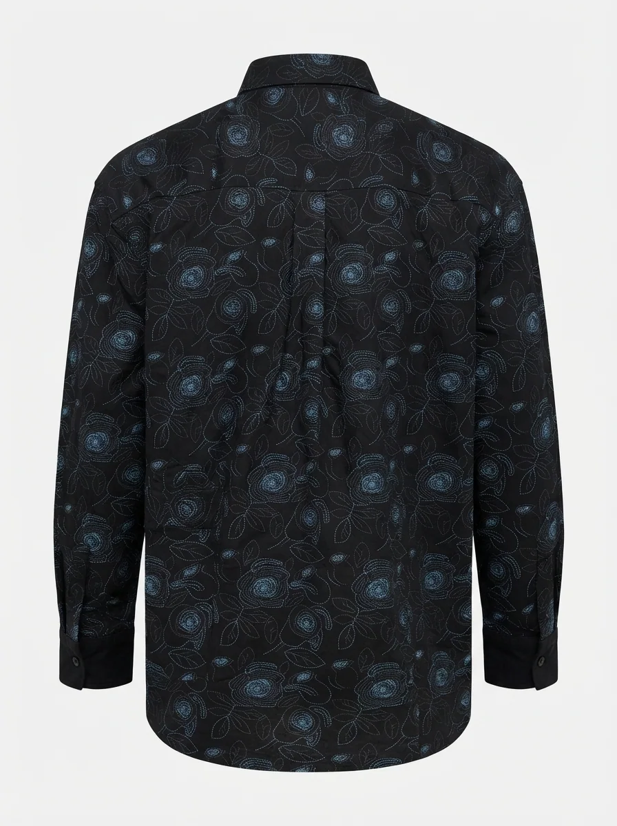 CLOFT IMP PRINT SHIRT F/S-2XL-BLACK&LIGHT BLUE, image 5