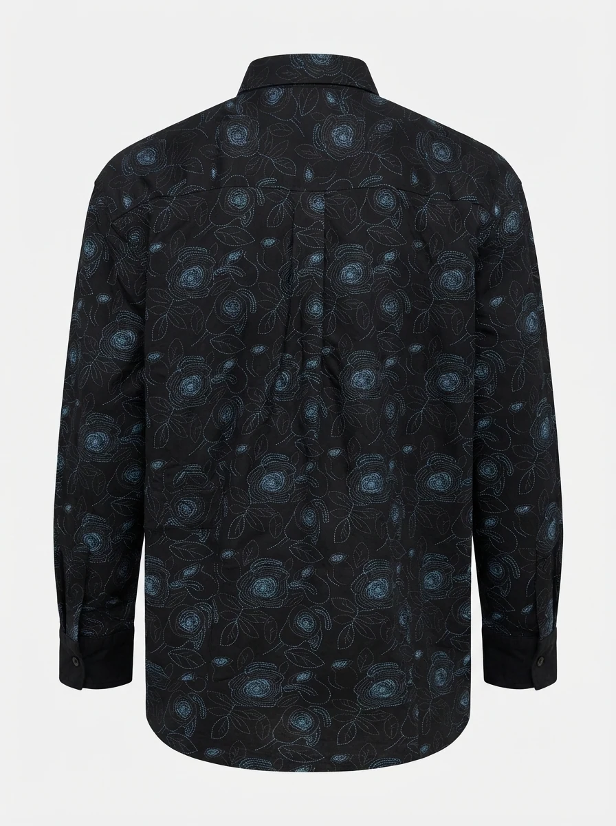CLOFT IMP PRINT SHIRT F/S-2XL-BLACK&LIGHT BLUE, image 5