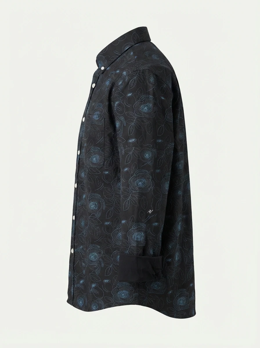 CLOFT IMP PRINT SHIRT F/S-2XL-BLACK&LIGHT BLUE, image 6