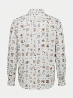 CLOFT IMP PRINT SHIRT F/S-2XL-BLACK&LIGHT BLUE 4
