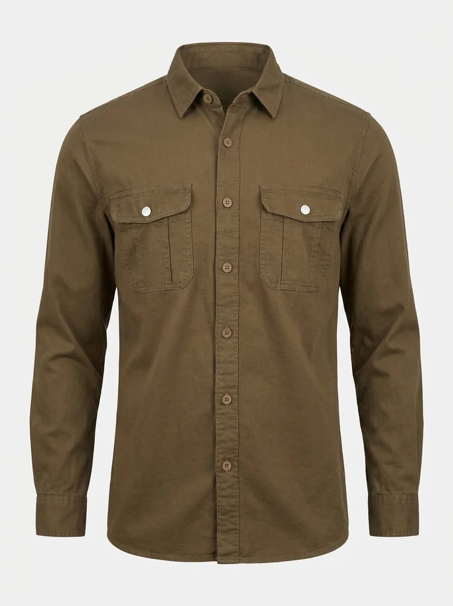 LUCA US OXFORD PLAIN DP SHIRT F/S, image 3