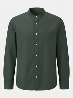 FUES CHINESE NECK OXFORD PLAIN F/S 6