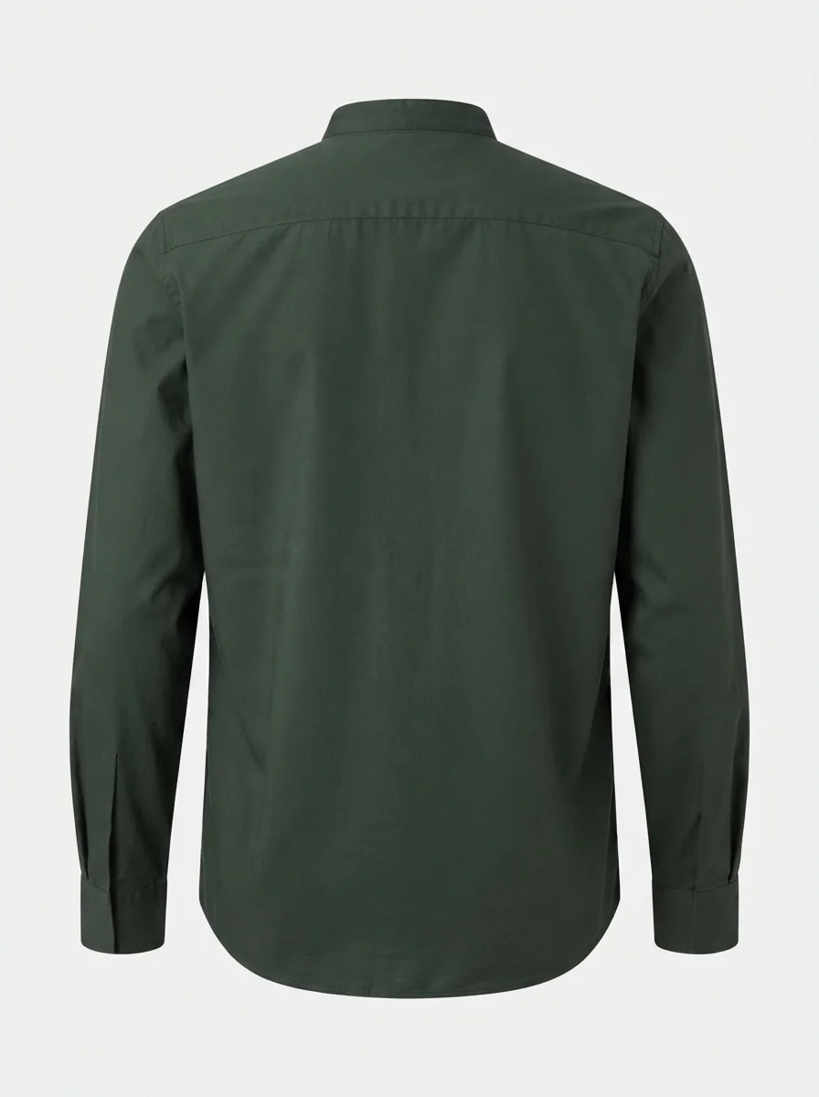 FUES CHINESE NECK OXFORD PLAIN F/S, image 4