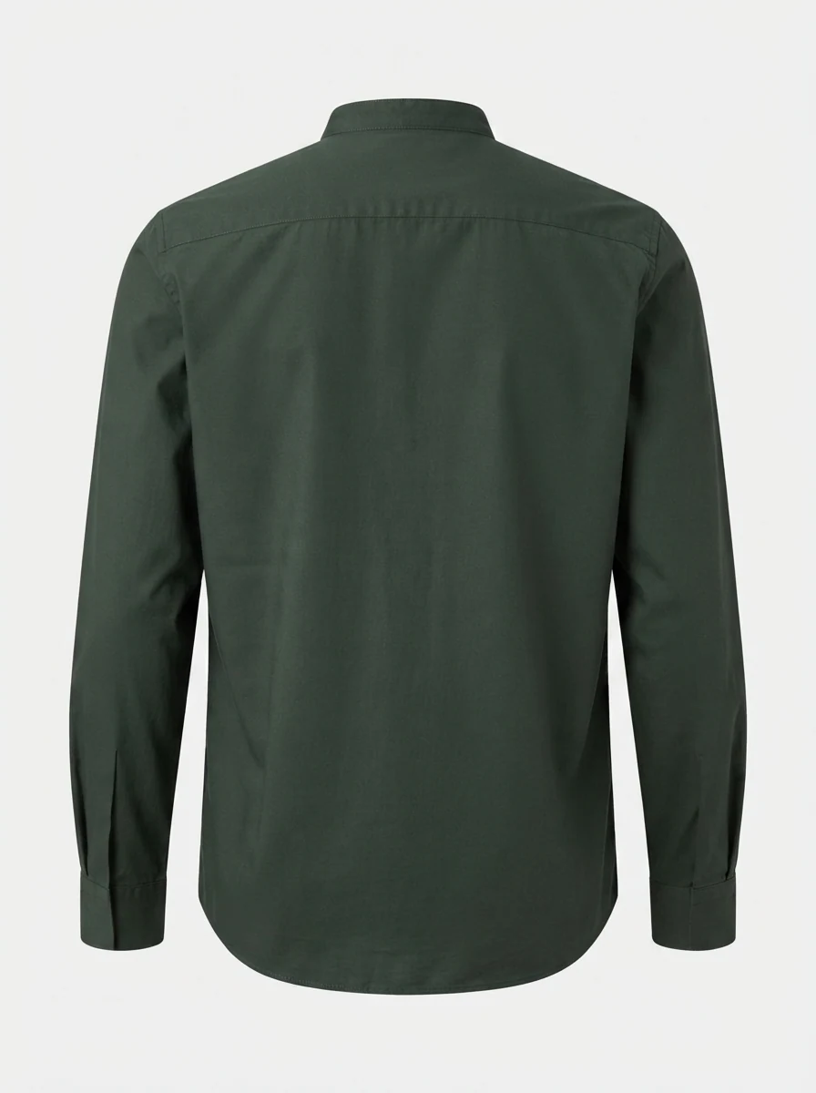 FUES CHINESE NECK OXFORD PLAIN F/S, image 4
