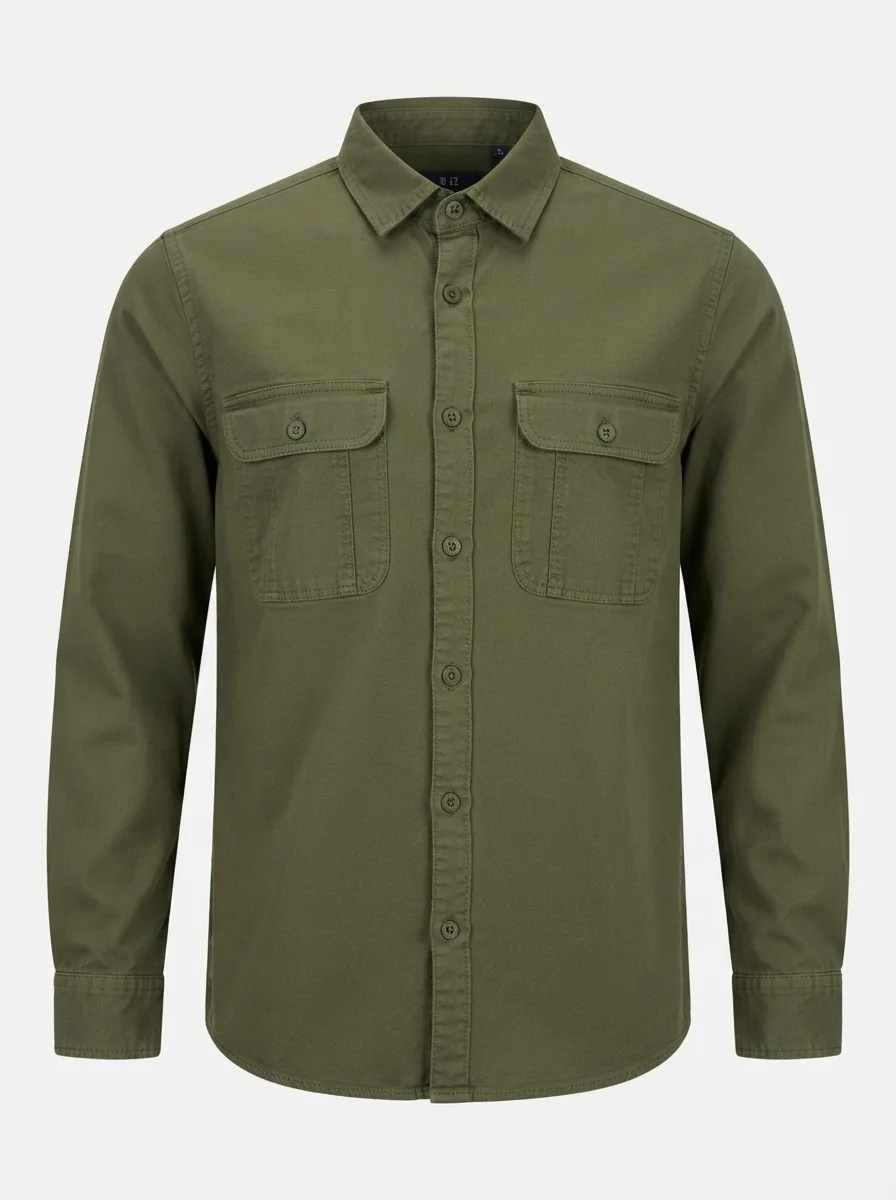 TOUCH Plain Double Pockets Shirt, image 2