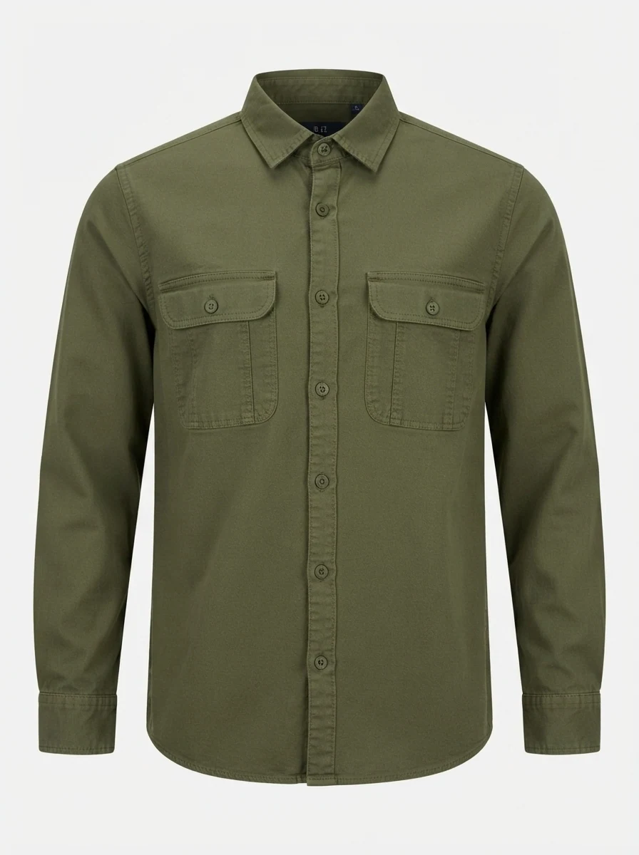 TOUCH Plain Double Pockets Shirt, image 2
