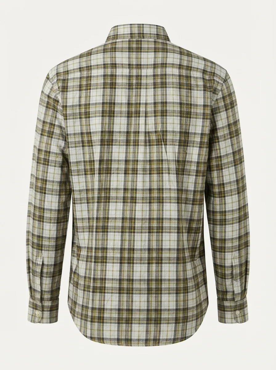 FUGA CHECKS SHIRT-M-WHITE&YELLOW&BLACK, image 7