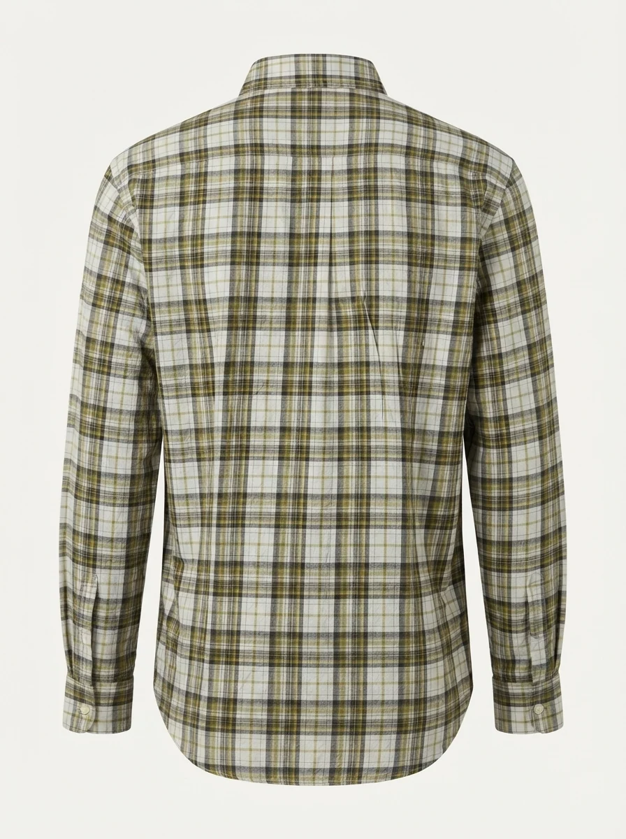 FUGA CHECKS SHIRT-M-WHITE&YELLOW&BLACK, image 7