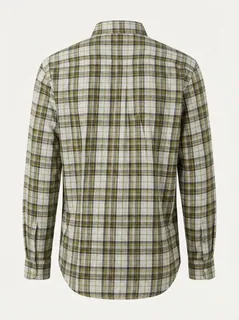FUGA CHECKS SHIRT-M-WHITE&YELLOW&BLACK 7