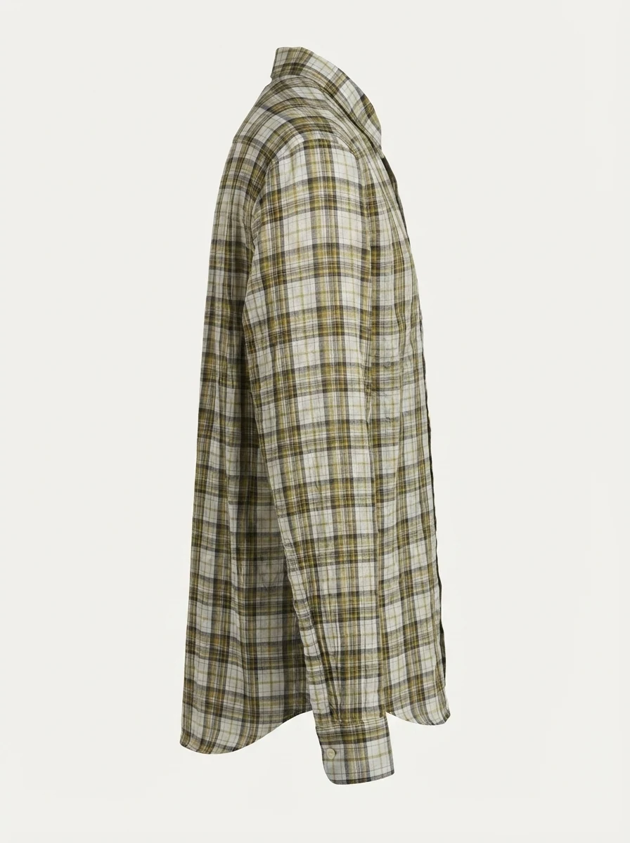 FUGA CHECKS SHIRT-M-WHITE&YELLOW&BLACK, image 10