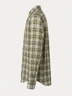 FUGA CHECKS SHIRT-M-WHITE&YELLOW&BLACK 12