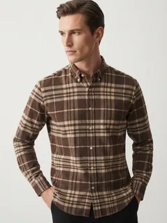 CAES CORDUROY CHECKS SHIRT F/S 1