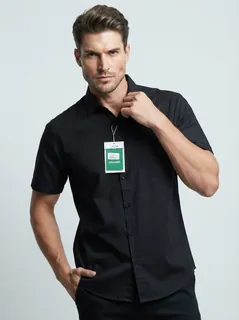 GR2044 CALZADO OXFORD BLACK SHIRT H/S 1