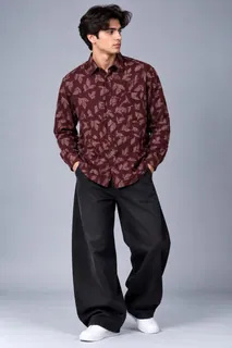 CADD CORDUROY PRINT F/S SHIRT 1